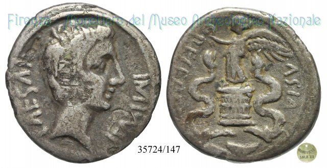 ASIA- RECEPTA / RIC 276 (come Ottaviano) 29-26 a.C. (Brundisium o Roma)