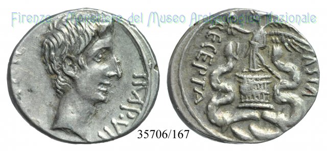 ASIA- RECEPTA / RIC 276 (come Ottaviano) 29-26 a.C. (Brundisium o Roma)