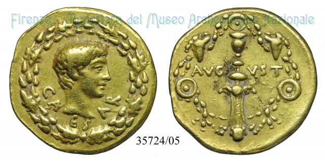 AVG-VST / RIC 539 - Candelabro 17 a.C. (Zecca Incerta)