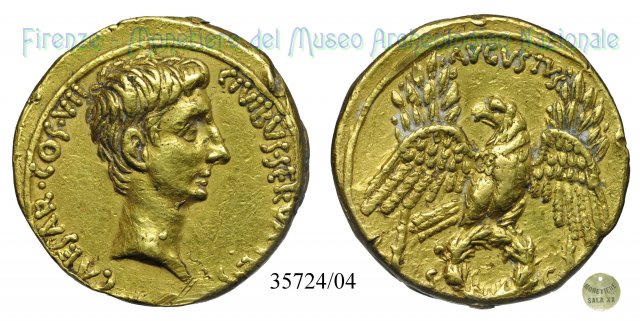 AVGVSTVS / RIC 277 - Aquila con ali aperte 27 a.C. (Brundisium o Roma)