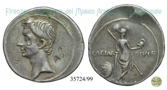 CAESAR- DIVI F / RIC 250b - Venere stante di spalle 32-29 a.C. (Brundisium o Roma)