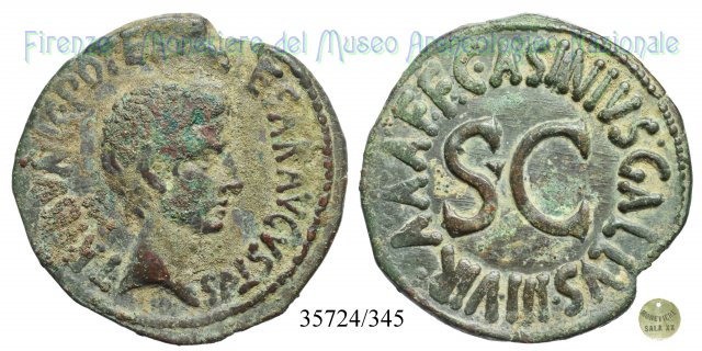 C ASINIVS GALLVS IIIVIR AAAFF / RIC 373 16 a.C. (Roma)