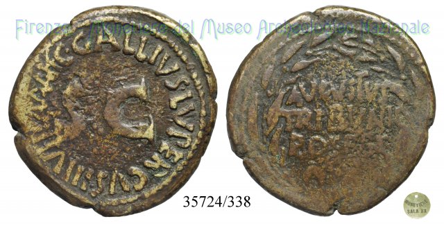 C GALLIVS LVPERCVS IIIVIR AAAFF S C / RIC 378 16 a.C. (Roma)