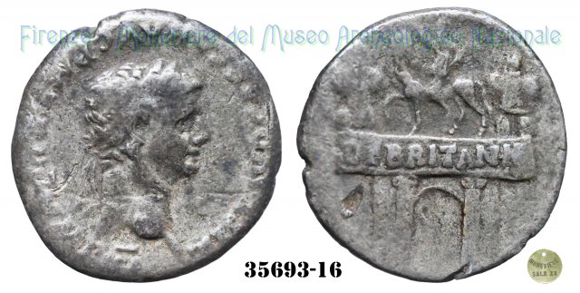 DE BRITANN - Arco trionfale - Ric 34 46-47 d.C. (Roma)