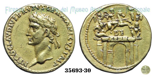 DE GERM - Arco trionfale - Ric 69 41-45 d.C. (Roma)