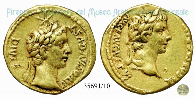 DIVO AVGVST – DIVI F / Testa radiata di Augusto - RIC 23 14-37 d.C. (Lugdunum)