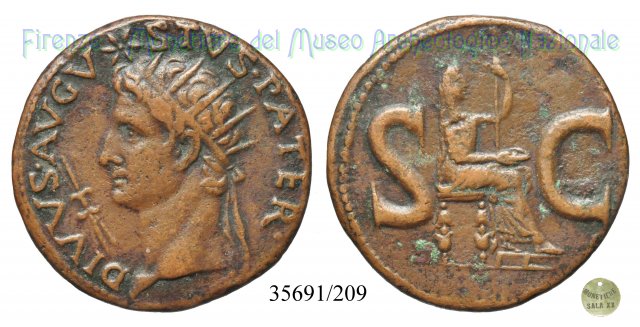 DIVVS AVGVSTVS PATER - RIC 71 36-37 d.C. (Roma)