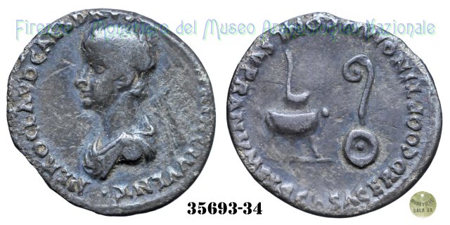 Denario - NERO CLAVD CAES DRVSVS GERM PRINC IVVENT - Ric 77 50-54 d.C. (Roma)