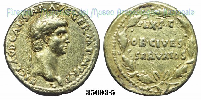 EX SC / OB CIVES / SERVATOS - Ric. 15 41-42 d.C. (Roma)