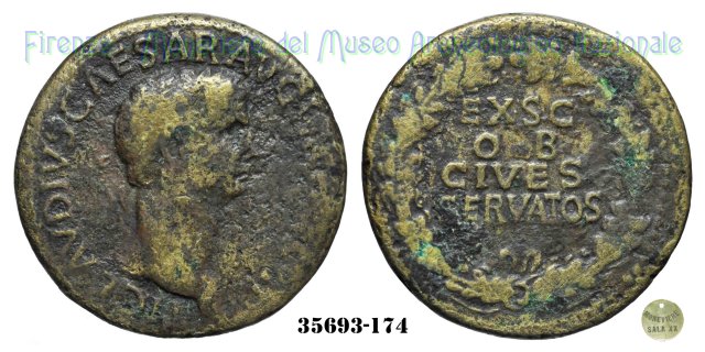 EX S C/OB/CIVES/SERVATOS - Ric. 96 41-50 d.C. (Roma)