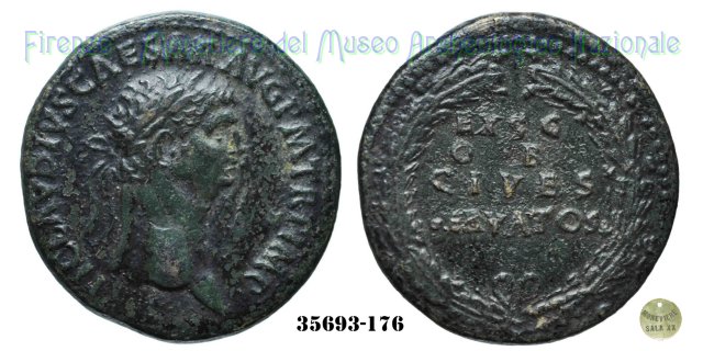 EX S C/OB/CIVES/SERVATOS - Ric. 96 41-50 d.C. (Roma)