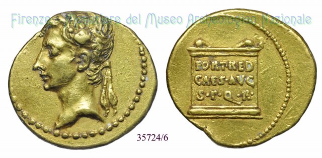 FORT RED CAES AVG SPQR / RIC 53b 20-19 a.C. (Colonia Patricia)