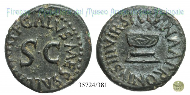 GALVS MESSALLA AAAFF S C / RIC 450 - Altare ornato di ghirlanda 5 a.C. (Roma)