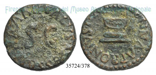 GALVS MESSALLA AAAFF S C / RIC 450 - Altare ornato di ghirlanda 5 a.C. (Roma)