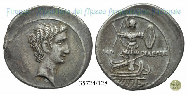 IMP - CAESAR / RIC 265a - Trofeo navale su prora di nave 29-27 a.C. (Brundisium o Roma)