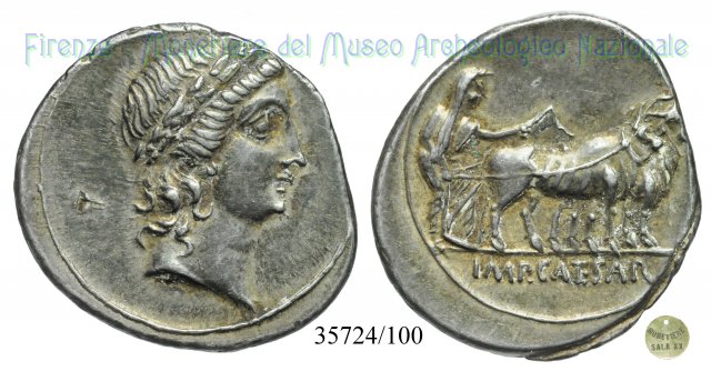 IMP CAESAR / RIC 272 - Coppia di buoi 29-27 a.C. (Brundisium o Roma)