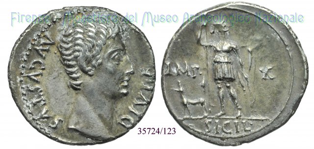 IMP - X / RIC 173a 15-13 a.C. (Lugdunum)