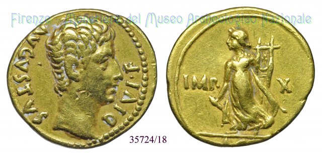 IMP—X, Apollo Citaredo - Ric. 170 15-13 a.C. (Lugdunum)