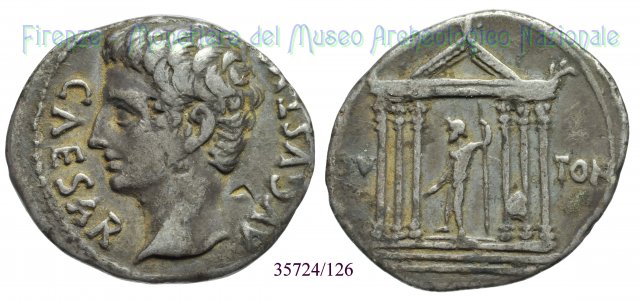 IOV- TON / RIC 64, tempio esastilo 19 a.C. (Colonia Patricia)