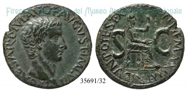 PONTIF MAXIM TRIBVN POTEST XVII S C - RIC 33 15-16 d.C. (Roma)