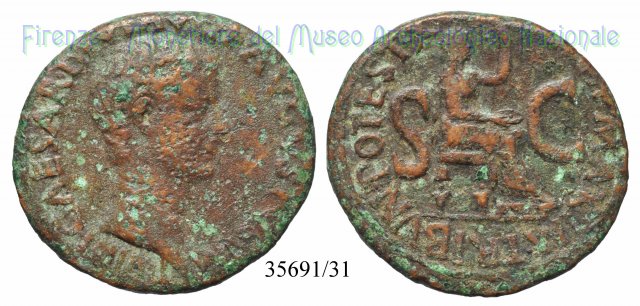 PONTIF MAXIM TRIBVN POTEST XVII S C - RIC 33 15-16 d.C. (Roma)