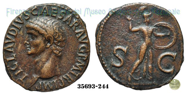 S - C (MInerva a destra) | Ric. 100 41-50 d.C. (Roma)