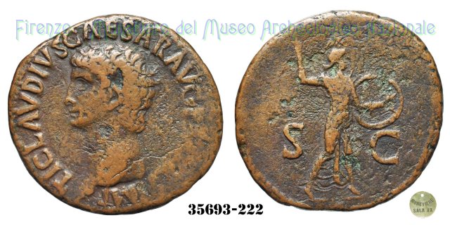 S - C (MInerva a destra) | Ric. 100 41-50 d.C. (Roma)