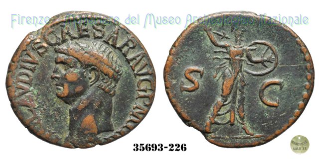 S - C (MInerva a destra) | Ric. 100 41-50 d.C. (Roma)