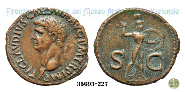 S - C (MInerva a destra) | Ric. 100 41-50 d.C. (Roma)