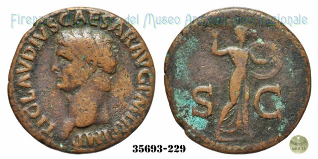 S - C (MInerva a destra) | Ric. 100 41-50 d.C. (Roma)