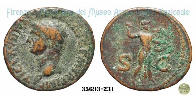 S - C (MInerva a destra) | Ric. 100 41-50 d.C. (Roma)