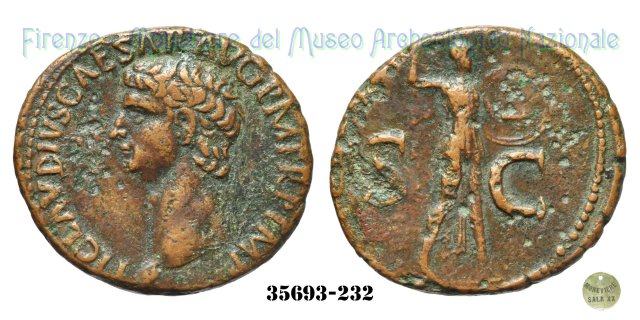 S - C (MInerva a destra) | Ric. 100 41-50 d.C. (Roma)