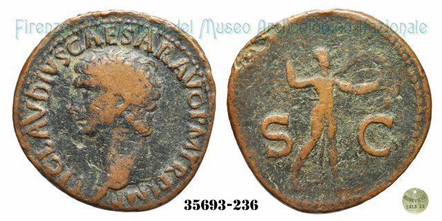 S - C (MInerva a destra) | Ric. 100 41-50 d.C. (Roma)