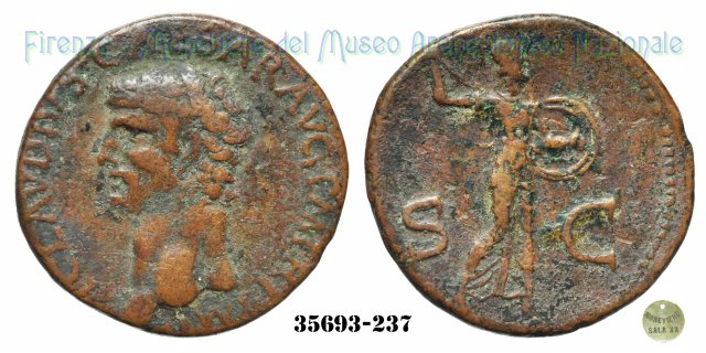 S - C (MInerva a destra) | Ric. 100 41-50 d.C. (Roma)