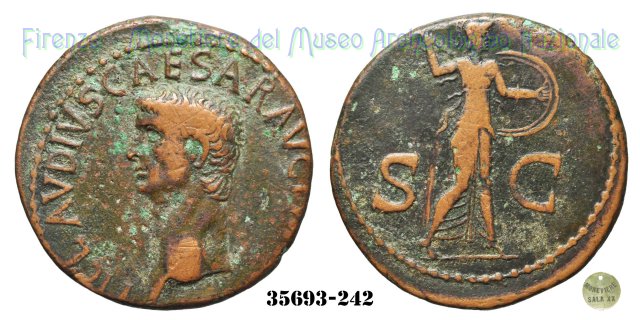 S - C (MInerva a destra) | Ric. 100 41-50 d.C. (Roma)