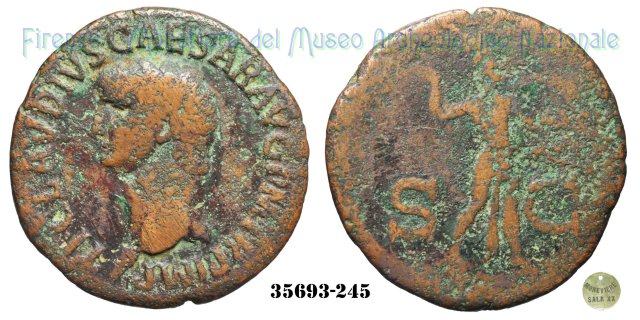 S - C (MInerva a destra) | Ric. 100 41-50 d.C. (Roma)