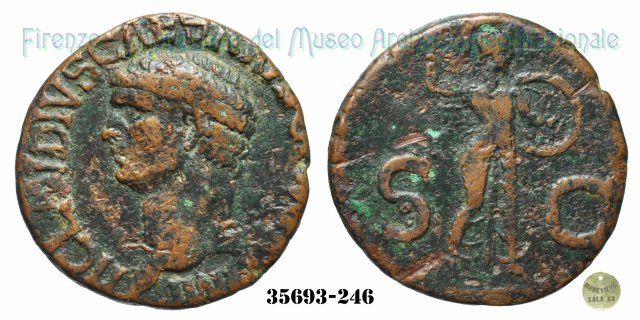 S - C (MInerva a destra) | Ric. 100 41-50 d.C. (Roma)