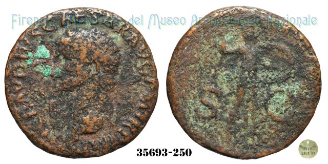 S - C (MInerva a destra) | Ric. 100 41-50 d.C. (Roma)