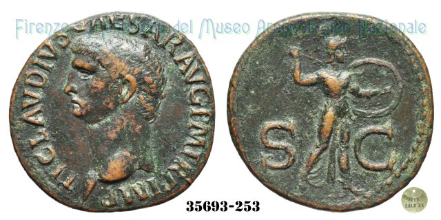 S - C (MInerva a destra) | Ric. 100 41-50 d.C. (Roma)