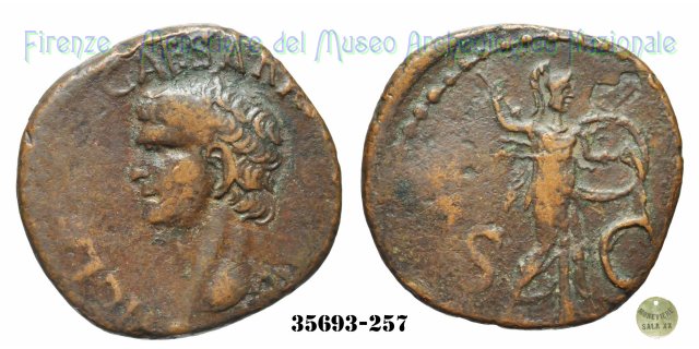 S - C (MInerva a destra) | Ric. 100 41-50 d.C. (Roma)