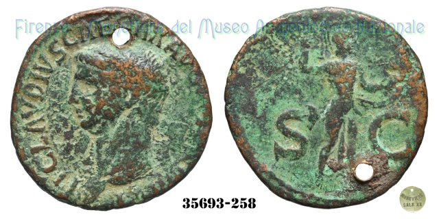 S - C (MInerva a destra) | Ric. 100 41-50 d.C. (Roma)