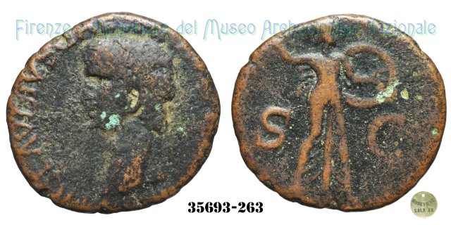 S - C (MInerva a destra) | Ric. 100 41-50 d.C. (Roma)