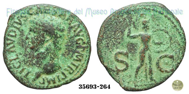 S - C (MInerva a destra) | Ric. 100 41-50 d.C. (Roma)