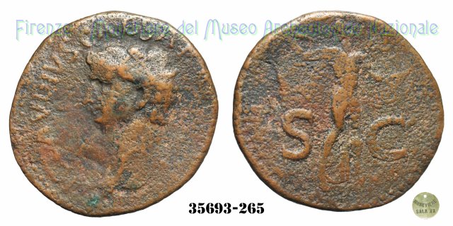 S - C (MInerva a destra) | Ric. 100 41-50 d.C. (Roma)