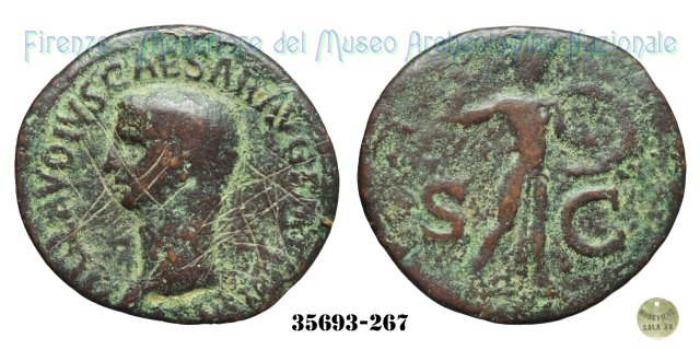 S - C (MInerva a destra) | Ric. 100 41-50 d.C. (Roma)