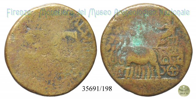 TI CAESAR DIVI AVG F AVGVST PM TR POT XXXIIX S C - RIC 68 36-37 d.C. (Roma)