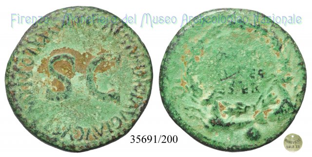 TI CAESAR DIVI AVG F AVGVST PM TR POT XXXIIX S C 36-37 d.C. (Roma)