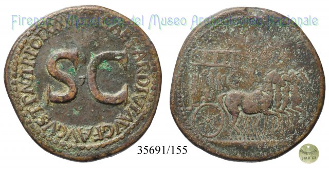 TI CAESAR DIVI AVG F AVGVST PM TR POT XXXVII S C 35-36 d.C. (Roma)