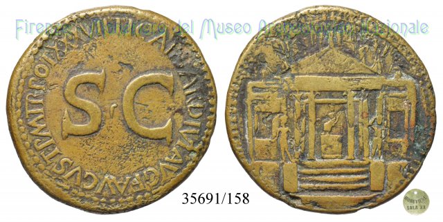 TI CAESAR DIVI AVG F AVGVST PM TR POT XXXVII S C 35-36 d.C. (Roma)