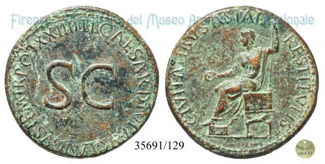 TI CAESAR DIVI AVG F AVGVST PM TRPOTXXIIII - Ric 48 21-22 d.C. (Roma)